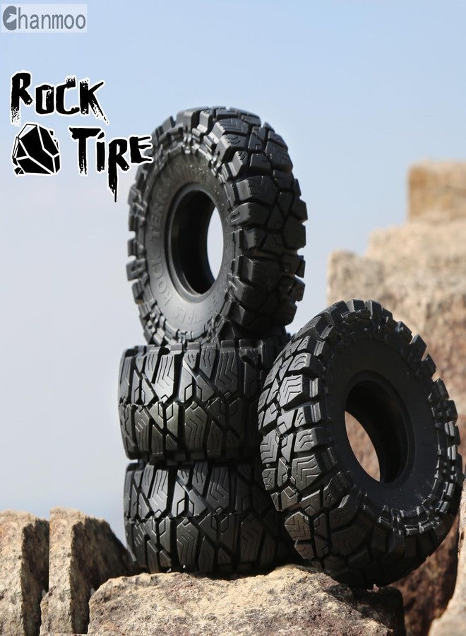 Chanmoo 1.9 RC Crawler Tires OD 115mm 1/10 Soft Rubber Mud Grappler Wheels Tyres With Foam For 1/10 Scale Rock Crawler Car Traxxas TRX4 Axial SCX10 II RC4WD D90 TF2 Tamiya Gen8 1.9 Beadlock Rims 4PCS - Image 5